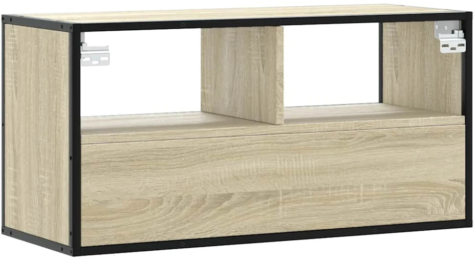 TV staliukas Televizoriaus spintelė, ąžuolo, 80x31x39,5cm, mediena/metalas