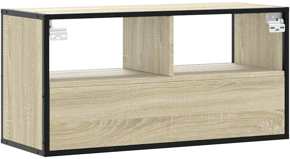 TV staliukas Televizoriaus spintelė, ąžuolo, 80x31x39,5cm, mediena/metalas