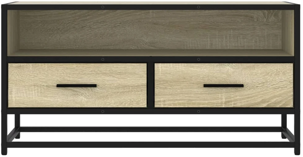 TV staliukas Televizoriaus spintelė, ąžuolo, 80x34,5x40cm, mediena/metalas