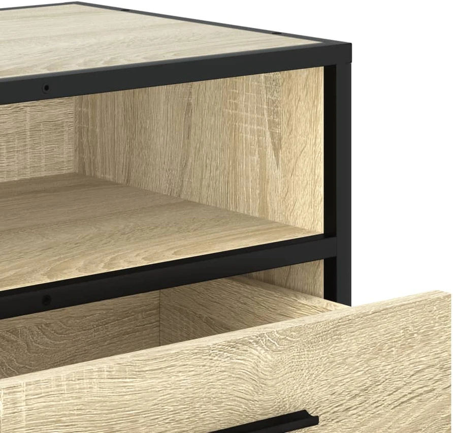 TV staliukas Televizoriaus spintelė, ąžuolo, 80x34,5x40cm, mediena/metalas