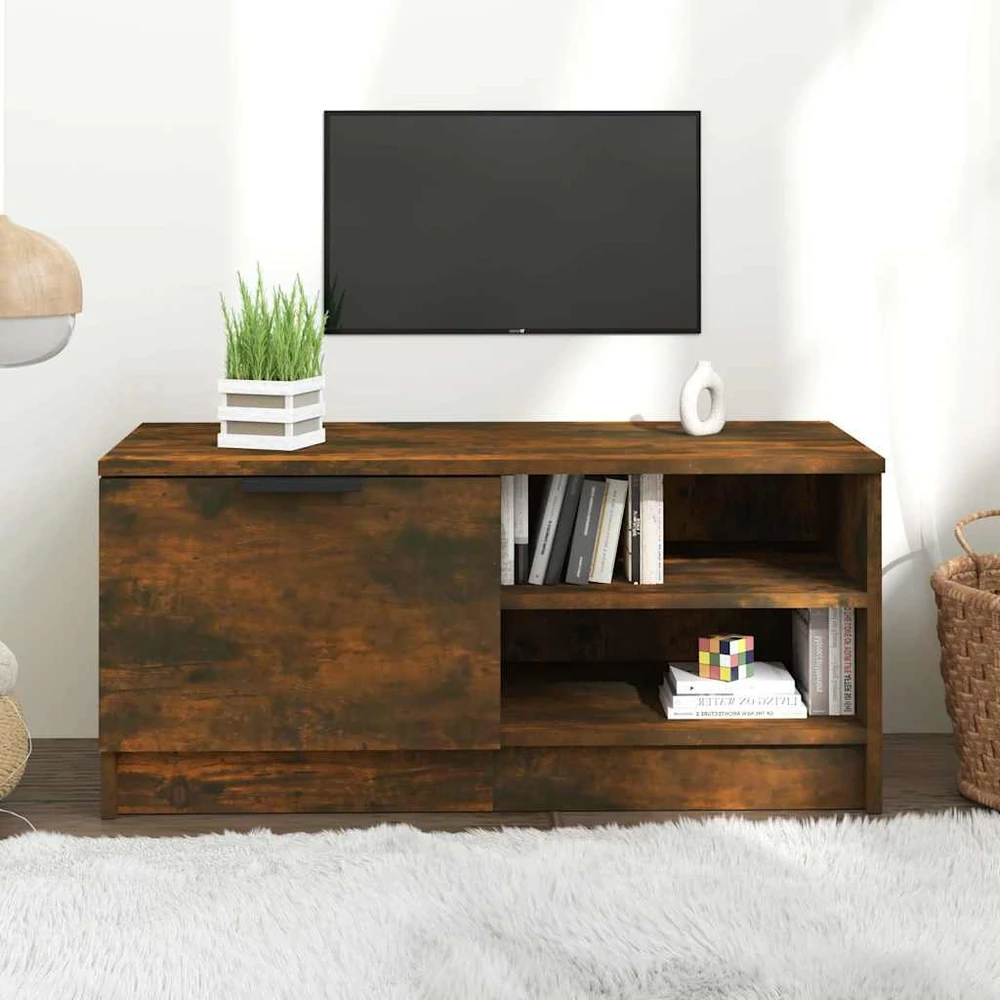 TV staliukas Televizoriaus spintelė, ąžuolo, 80x35x36,5cm, apdirbta mediena