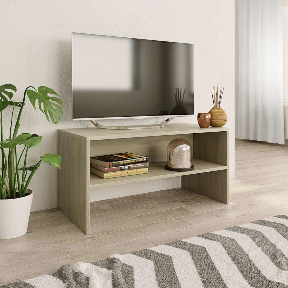 TV staliukas Televizoriaus spintelė, ąžuolo, 80x40x40cm, apdirbta mediena