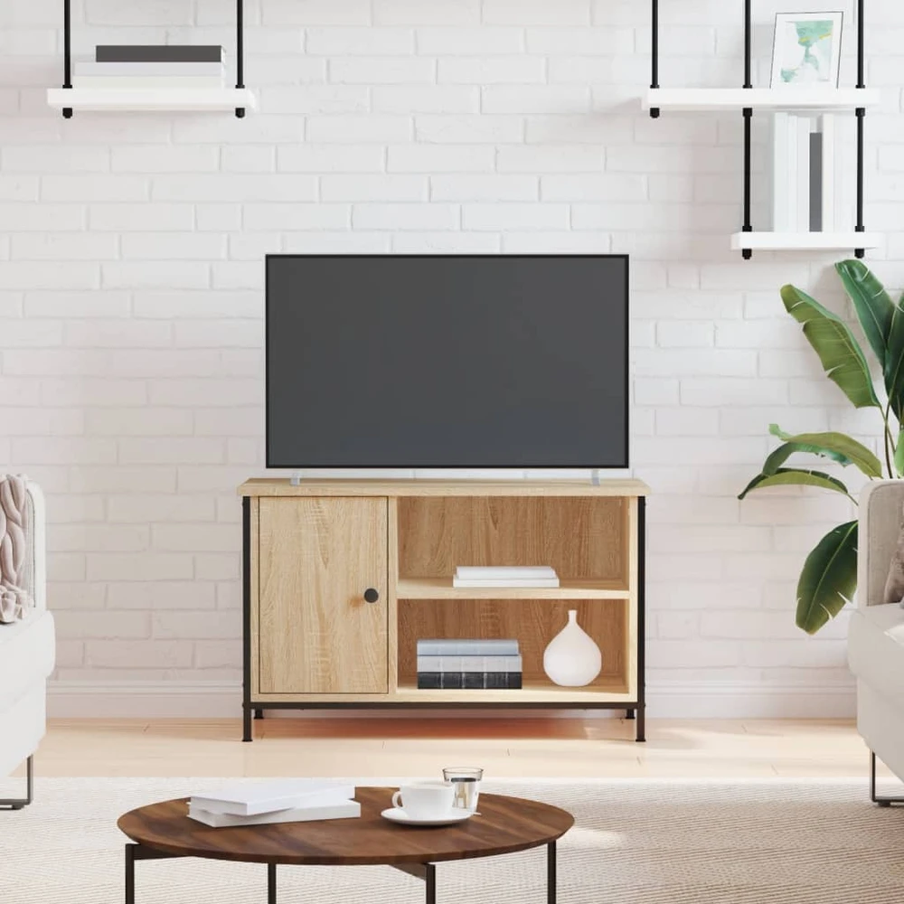 TV staliukas Televizoriaus spintelė, ąžuolo, 80x40x50cm, apdirbta mediena