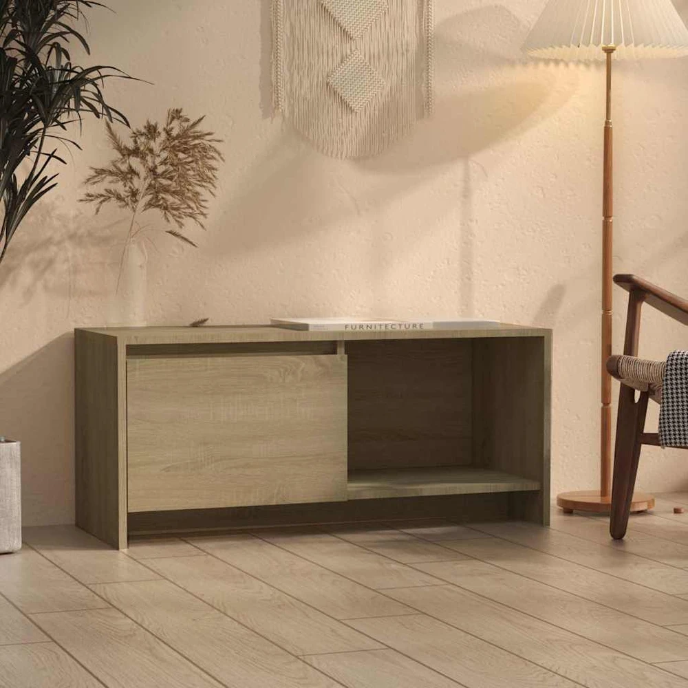 TV staliukas Televizoriaus spintelė, ąžuolo, 90x35x40cm, apdirbta mediena