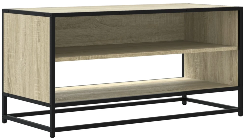 TV staliukas Televizoriaus spintelė, ąžuolo, 91x40x46cm, mediena ir metalas