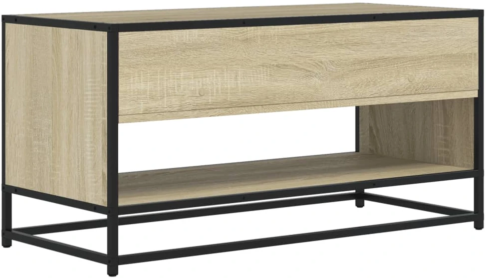 TV staliukas Televizoriaus spintelė, ąžuolo, 91x40x46cm, mediena ir metalas