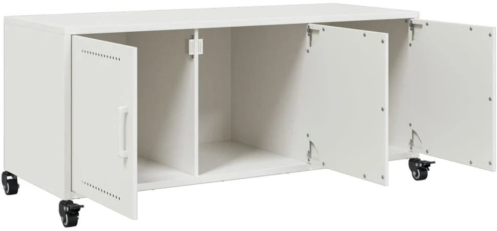TV staliukas Televizoriaus spintelė, balta, 100,5x39x43,5cm, plienas