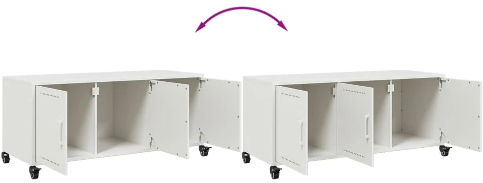 TV staliukas Televizoriaus spintelė, balta, 100,5x39x43,5cm, plienas