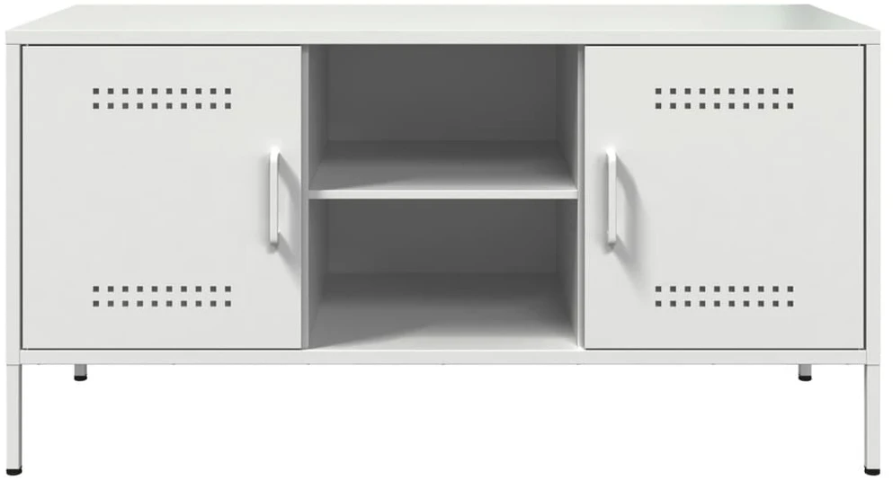 TV staliukas Televizoriaus spintelė, balta, 100,5x39x50,5cm, plienas