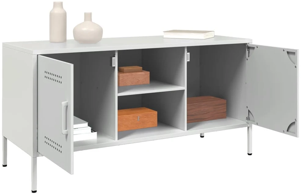 TV staliukas Televizoriaus spintelė, balta, 100,5x39x50,5cm, plienas