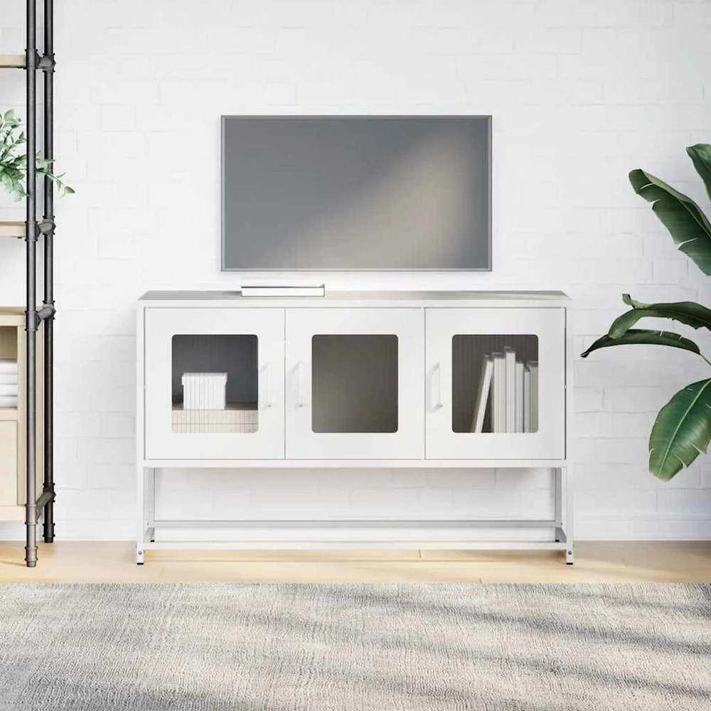 TV staliukas televizoriaus spintelė balta 100,5x39x60,5 cm