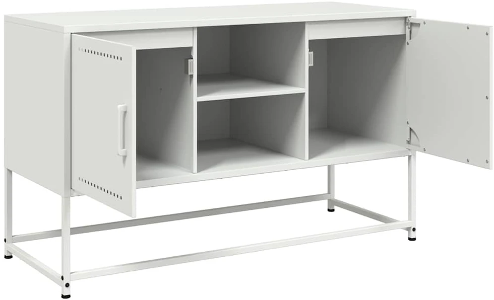 TV staliukas Televizoriaus spintelė, balta, 100,5x39x60,5cm, plienas