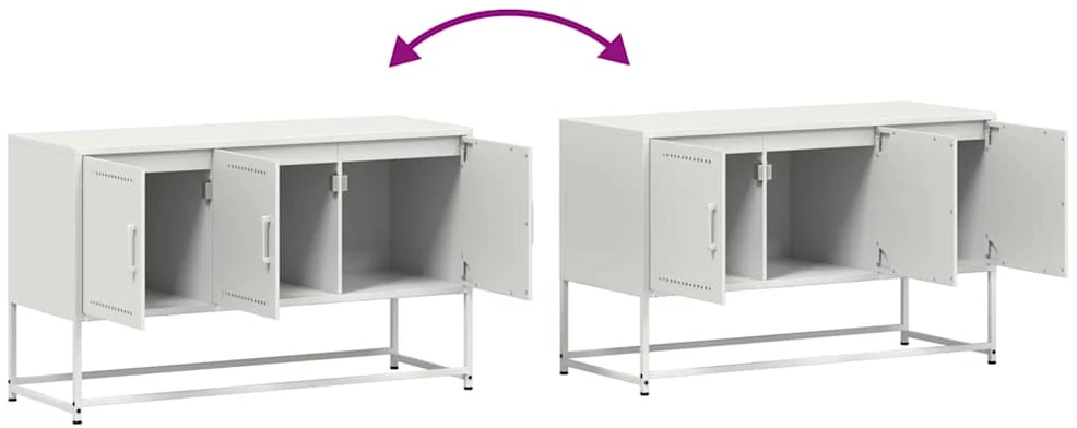 TV staliukas Televizoriaus spintelė, balta, 100,5x39x60,5cm, plienas