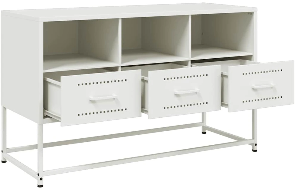 TV staliukas Televizoriaus spintelė, balta, 100,5x39x60,5cm, plienas