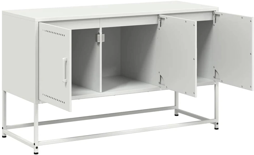 TV staliukas Televizoriaus spintelė, balta, 100,5x39x60,5cm, plienas