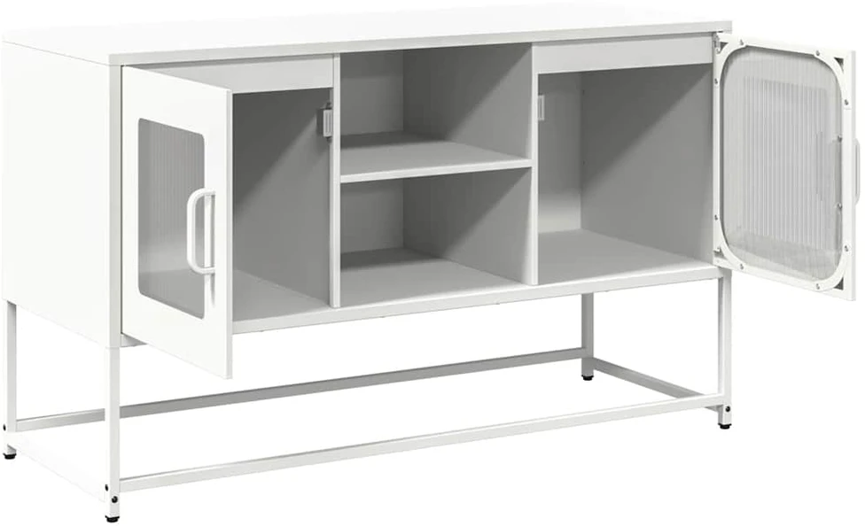TV staliukas Televizoriaus spintelė, balta, 100,5x39x60,5cm, plienas