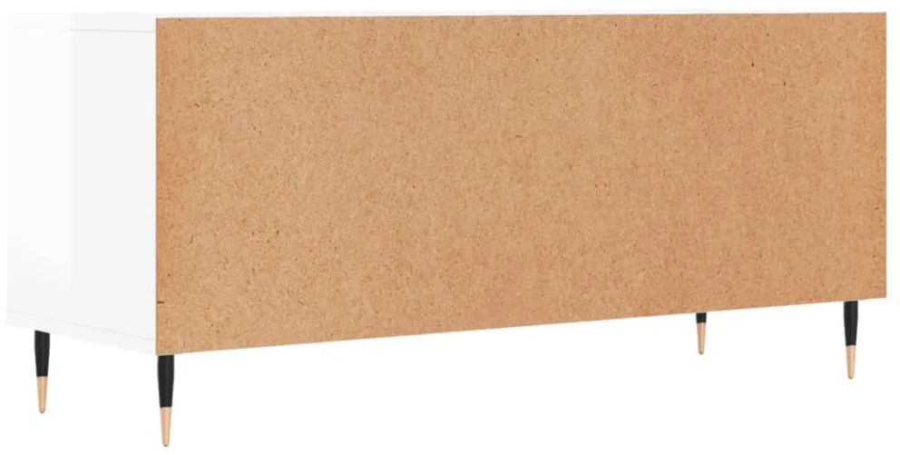 TV staliukas Televizoriaus spintelė, balta, 100x34,5x44,5cm, mediena, blizgi
