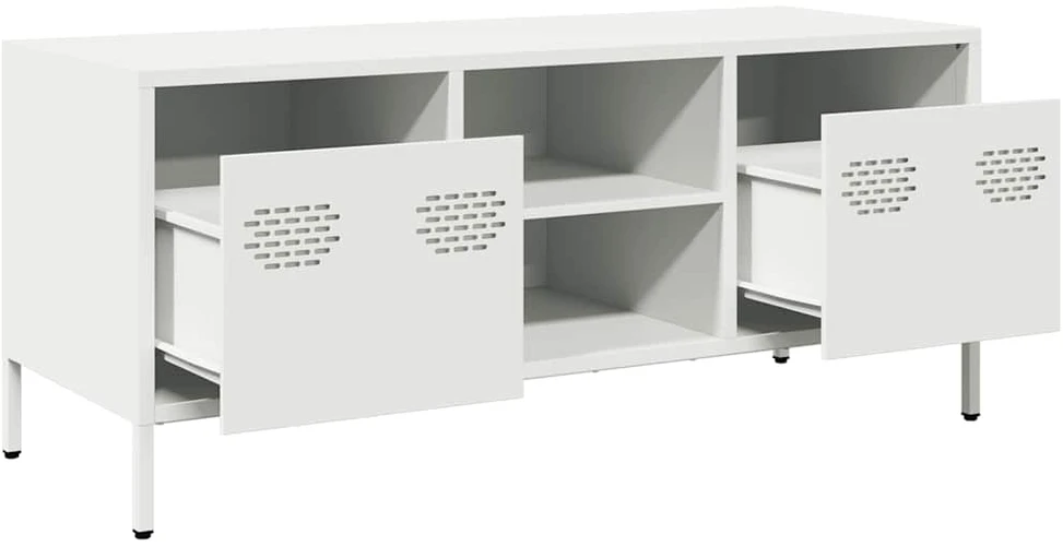 TV staliukas Televizoriaus spintelė, balta, 101,5x39x43,5cm, plienas