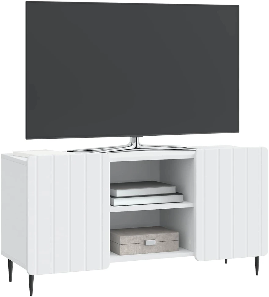 TV staliukas Televizoriaus spintelė Balta 102 x 34,5 x 52 cm