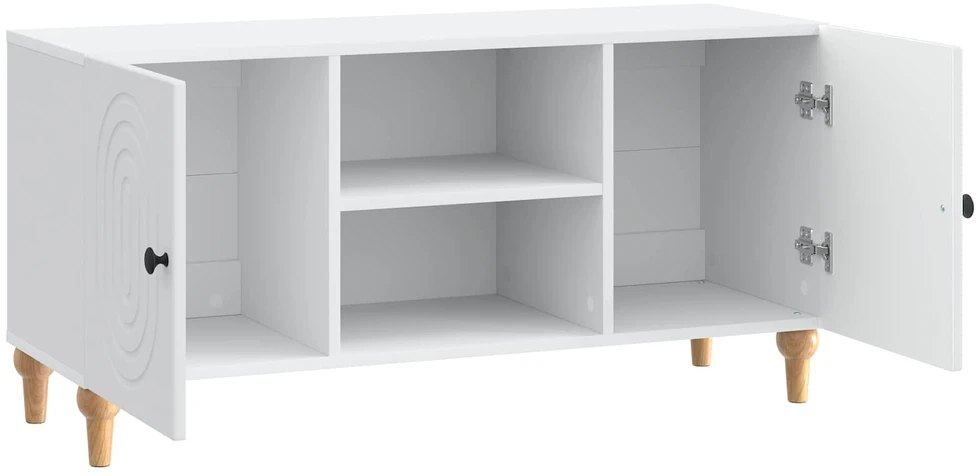 TV staliukas Televizoriaus spintelė Balta 102 x 34,5 x 50 cm