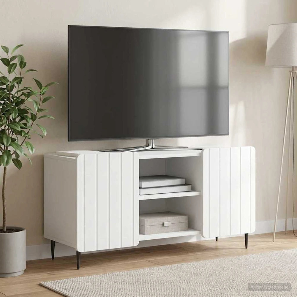 TV staliukas Televizoriaus spintelė Balta 102 x 34,5 x 52 cm