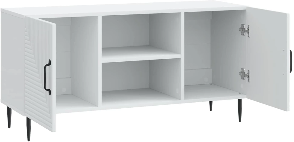 TV staliukas Televizoriaus spintelė Balta 102 x 34,5 x 50 cm