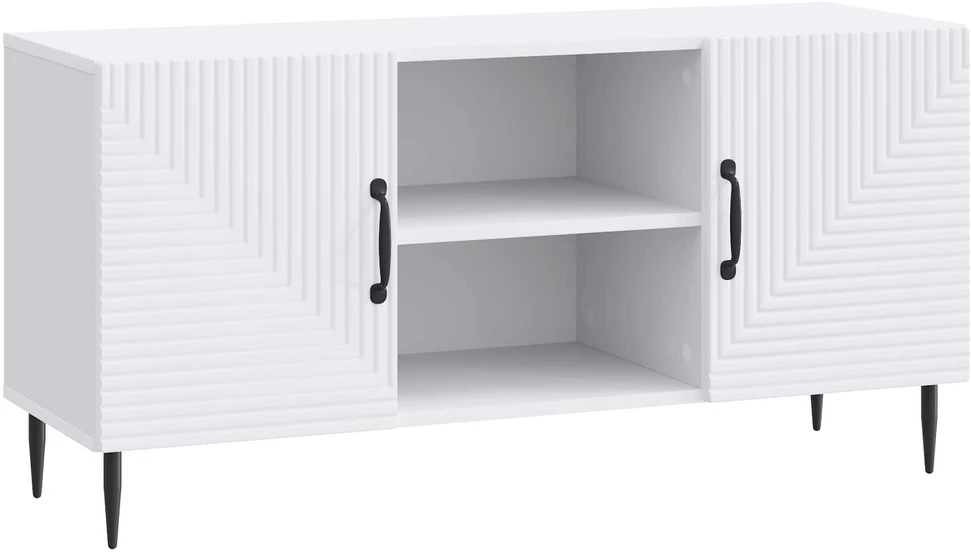 TV staliukas Televizoriaus spintelė Balta 102 x 34,5 x 50 cm