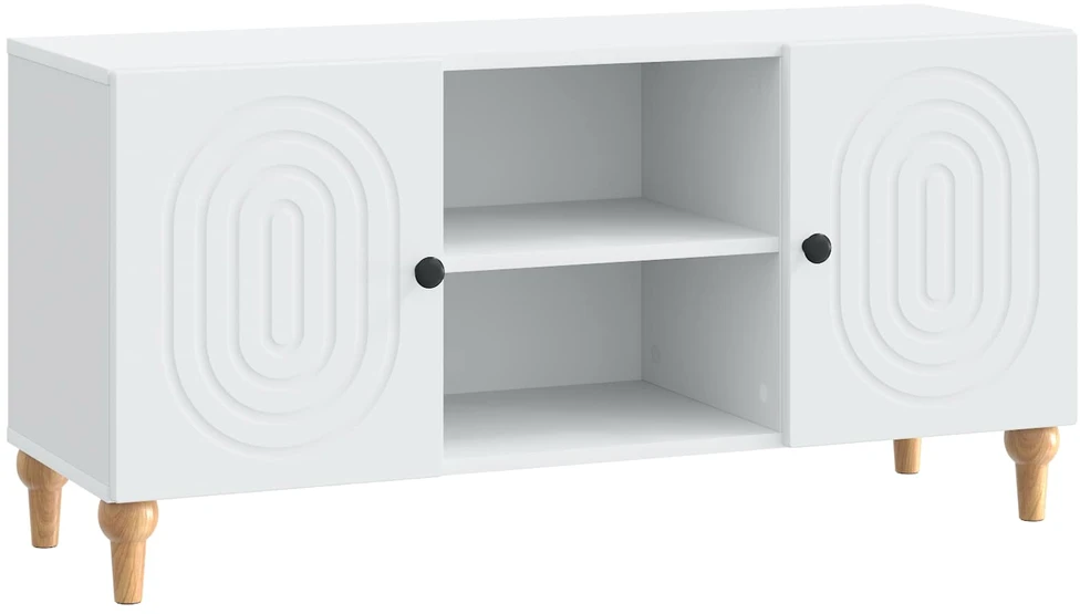 TV staliukas Televizoriaus spintelė Balta 102 x 34,5 x 50 cm