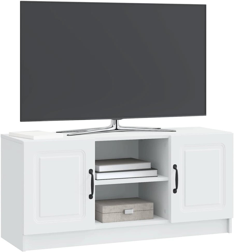 TV staliukas Televizoriaus spintelė Balta 102 x 34,5 x 47 cm