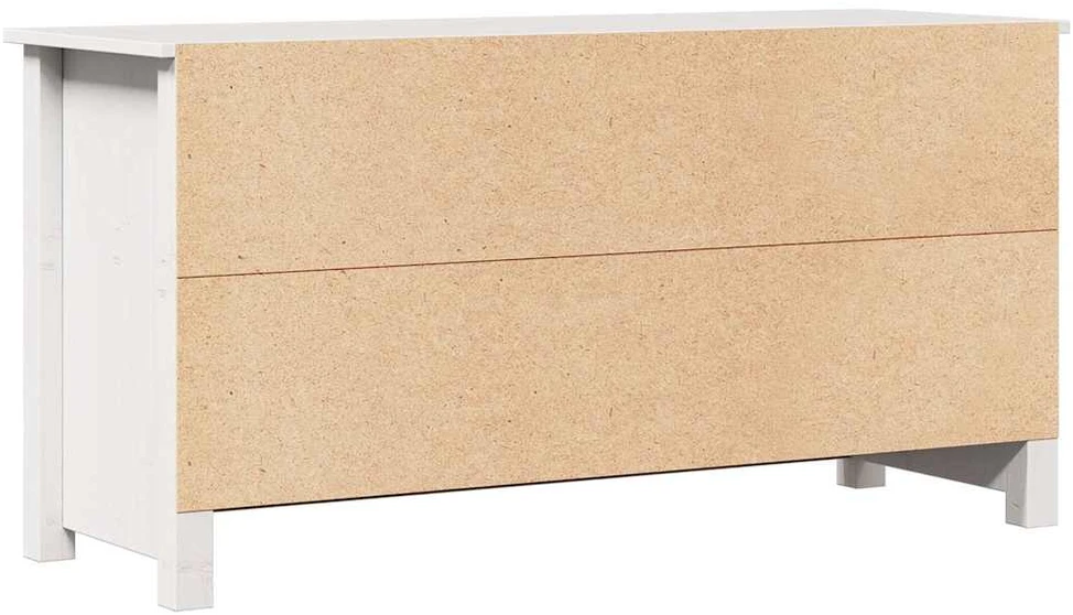 TV staliukas Televizoriaus spintelė, balta, 103x36,5x52cm, pušies masyvas