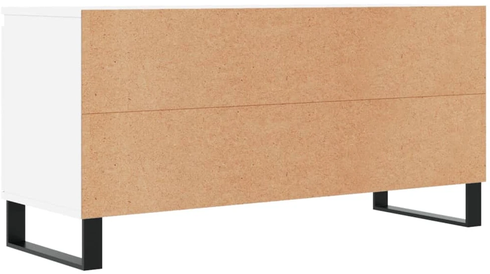 TV staliukas Televizoriaus spintelė, balta, 104x35x50cm, apdirbta mediena