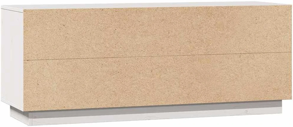 TV staliukas Televizoriaus spintelė, balta, 110,5x35x44cm, pušies masyvas