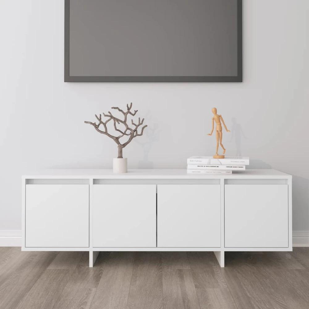 TV staliukas Televizoriaus spintelė, balta, 120x30x40,5 cm, apdirbta mediena