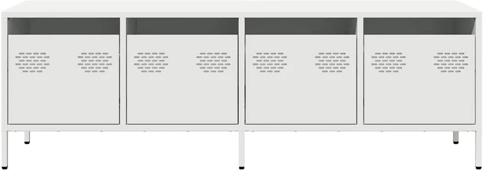 TV staliukas Televizoriaus spintelė, balta, 135x39x43,5cm, plienas