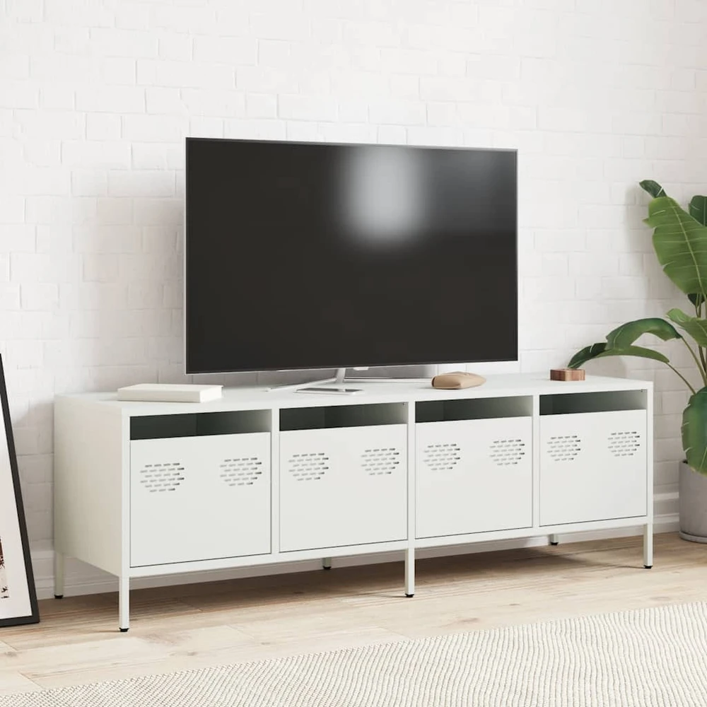 TV staliukas Televizoriaus spintelė, balta, 135x39x43,5cm, plienas