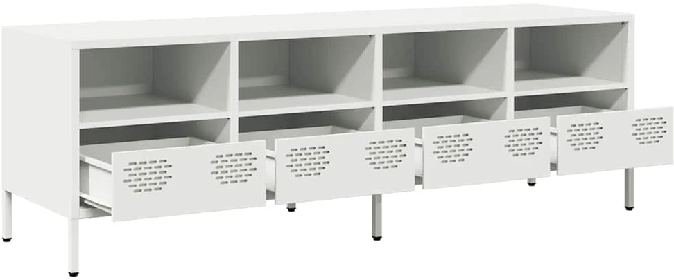 TV staliukas Televizoriaus spintelė, balta, 135x39x43,5cm, plienas