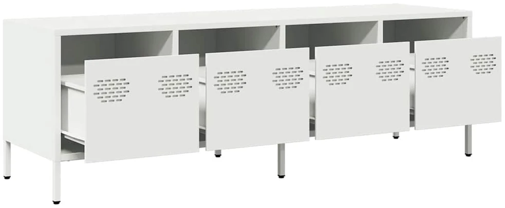 TV staliukas Televizoriaus spintelė, balta, 135x39x43,5cm, plienas