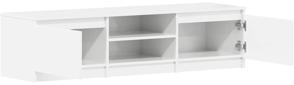TV staliukas Televizoriaus spintelė, balta, 140x40x35,5cm, apdirbta mediena