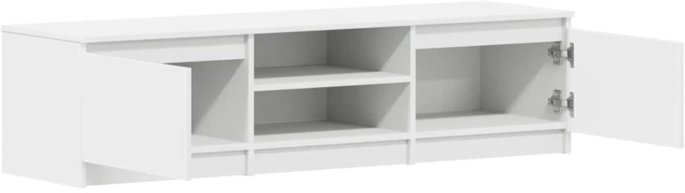 TV staliukas Televizoriaus spintelė, balta, 140x40x35,5cm, apdirbta mediena