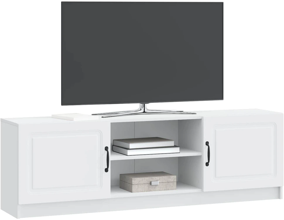 TV staliukas Televizoriaus spintelė Balta 150 x 31 x 47 cm Apdirbta mediena
