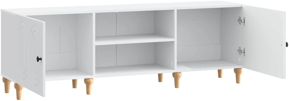 TV staliukas Televizoriaus spintelė Balta 150 x 31 x 50 cm Apdirbta mediena