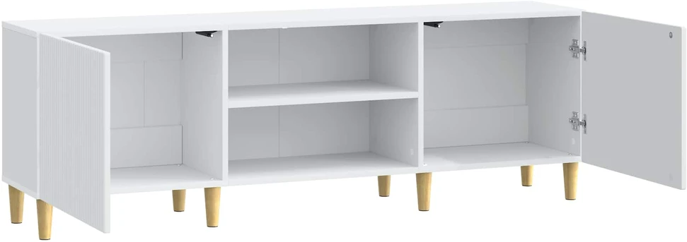 TV staliukas Televizoriaus spintelė Balta 150 x 31 x 50 cm Apdirbta mediena