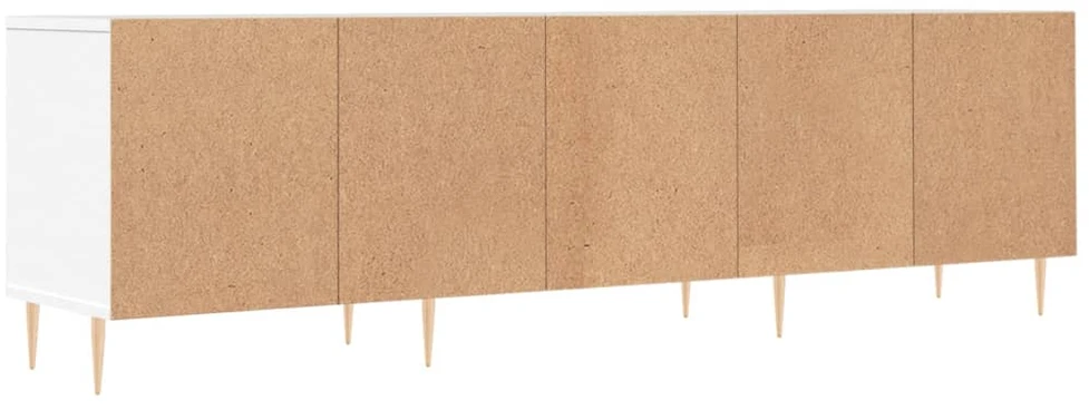 TV staliukas Televizoriaus spintelė, balta, 150x30x44,5cm, apdirbta mediena