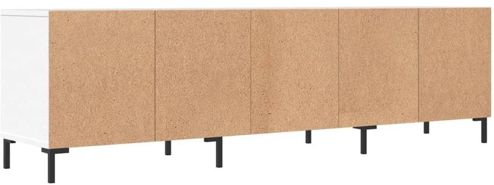 TV staliukas Televizoriaus spintelė, balta, 150x30x44,5cm, apdirbta mediena
