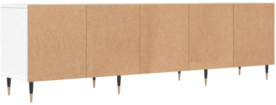 TV staliukas Televizoriaus spintelė, balta, 150x30x44,5cm, apdirbta mediena