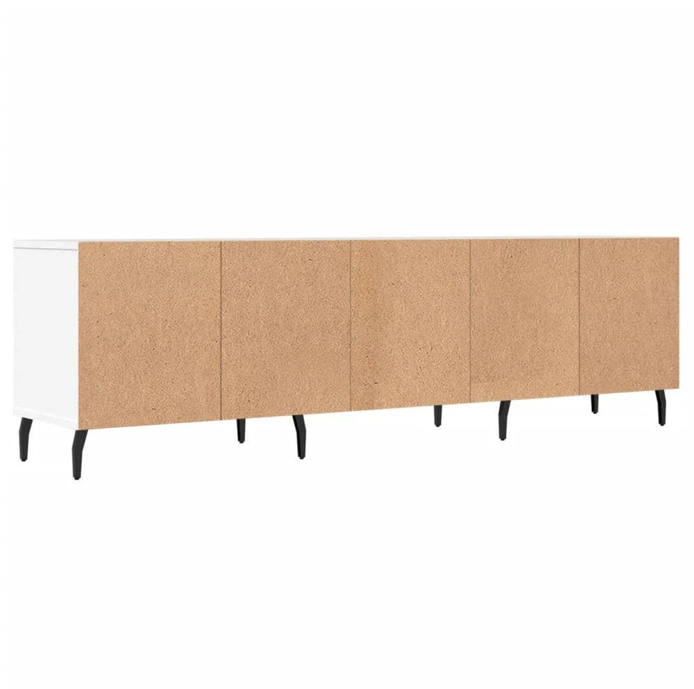 TV staliukas Televizoriaus spintelė, balta, 150x30x44,5cm, apdirbta mediena
