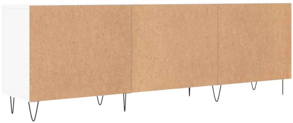 TV staliukas Televizoriaus spintelė, balta, 150x30x50cm, apdirbta mediena
