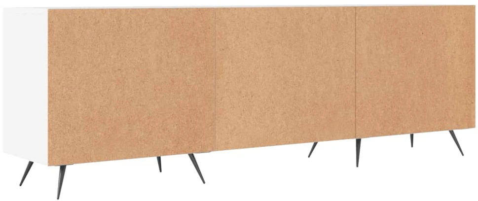 TV staliukas Televizoriaus spintelė, balta, 150x30x50cm, apdirbta mediena
