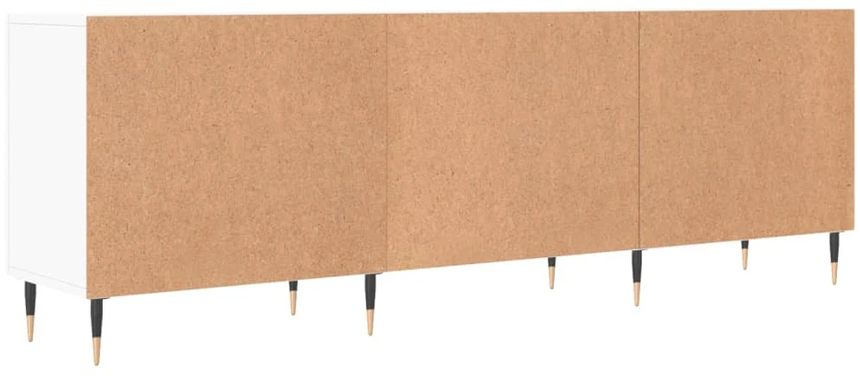 TV staliukas Televizoriaus spintelė, balta, 150x30x50cm, apdirbta mediena
