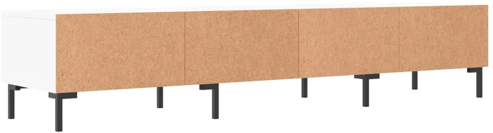 TV staliukas Televizoriaus spintelė, balta, 150x36x30cm, apdirbta mediena